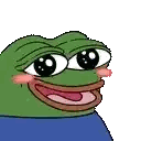 a cartoon frog with big eyes and a pink cheek is smiling and looking at the camera .