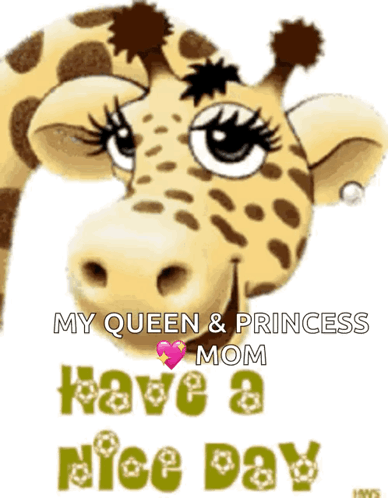A Cartoon Giraffe Says Have A Nice Day GIF