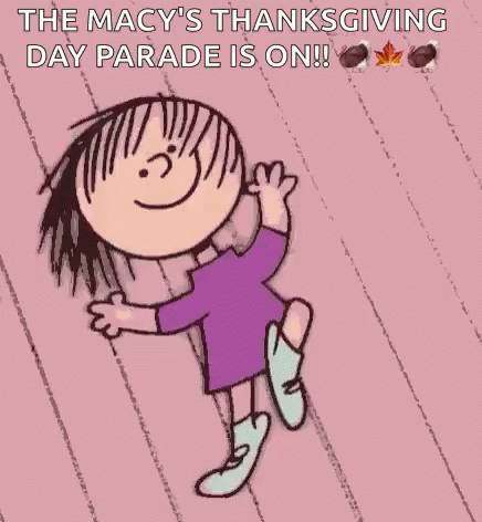 A Cartoon Girl In A Purple Dress Is Jumping In The Air . GIF