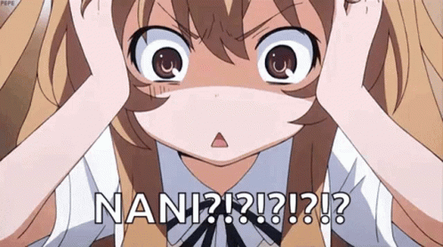 A Cartoon Girl Is Covering Her Ears With Her Hands And Says Nan ? ! ? ! ? ! ? GIF