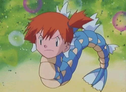 A Cartoon Girl Is Flying Through The Air With A Snake Tail . GIF