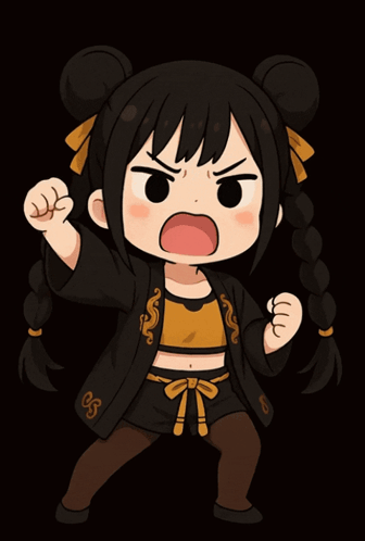 a cartoon girl is holding a sign that says we demand more global servers