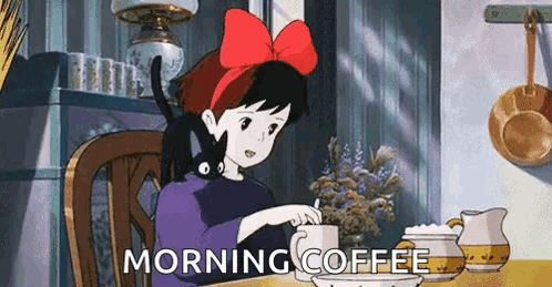 Girl Sitting With Black Cat On Lap GIF