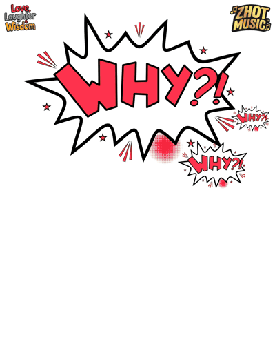 a cartoon girl is standing in front of a sign that says why