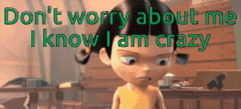A Cartoon Girl Says Do N't Worry About Me GIF