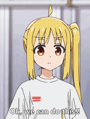 A Cartoon Girl Says Ok We Can Do This ! GIF