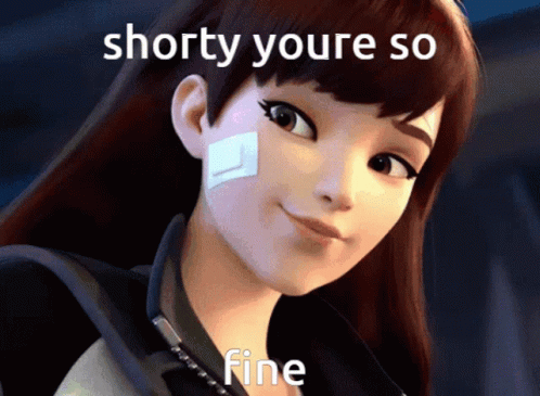 A Cartoon Girl With A Bandage On Her Face And The Words Shorty Youre So Fine Below Her GIF