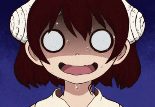 A Cartoon Girl With A Bandage On Her Head Looks Surprised GIF