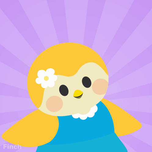 A Cartoon Girl With A Flower In Her Hair And The Words Heyyyy GIF