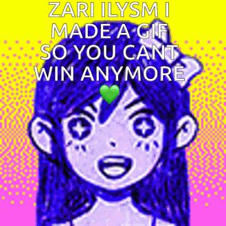 Cartoon Girl With Green Heart On Forehead GIF