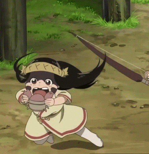 A Cartoon Girl With A Headband That Says ' Ff ' On It GIF