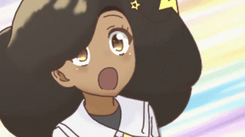 A Cartoon Girl With A Star On Her Head GIF