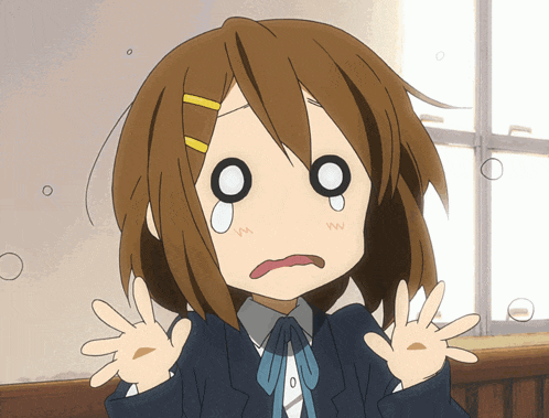 A Cartoon Girl With A Tear Running Down Her Eye GIF
