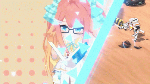 A Cartoon Girl With Glasses Is Holding A Book GIF
