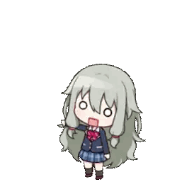 a cartoon girl with long hair is wearing a school uniform and a bow tie .