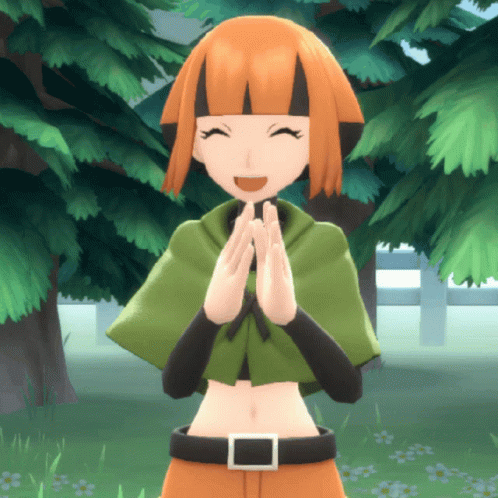 A Cartoon Girl With Orange Hair And A Green Cape GIF