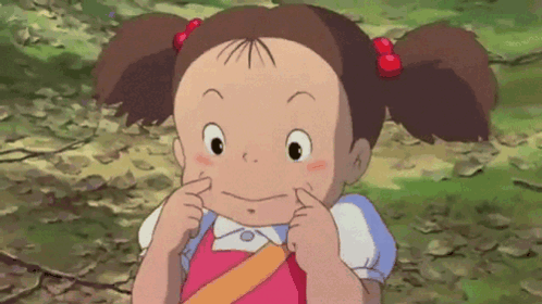 Pigtail Girl Making Face GIF