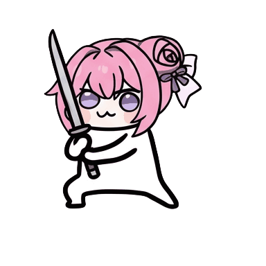 A Cartoon Girl With Pink Hair Is Holding A Sword In Her Hand . GIF
