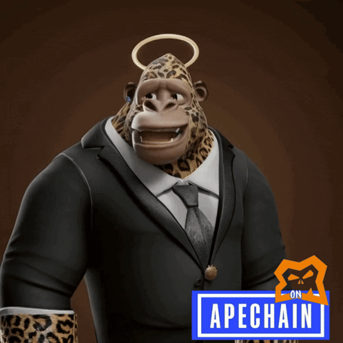 Cartoon Gorilla Wearing Suit And Tie GIF