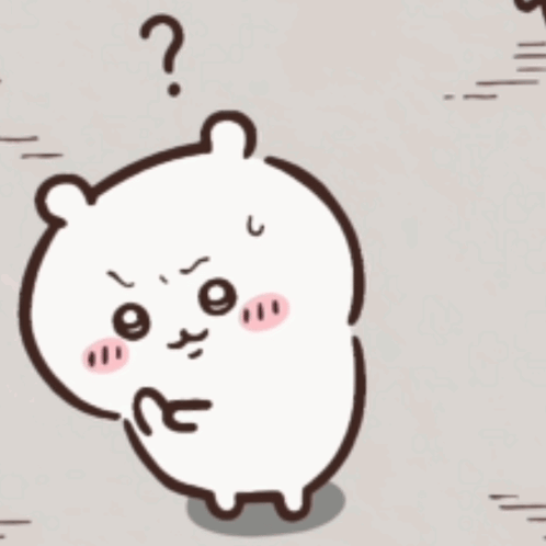 A Cartoon Hamster With A Question Mark Above Its Head GIF