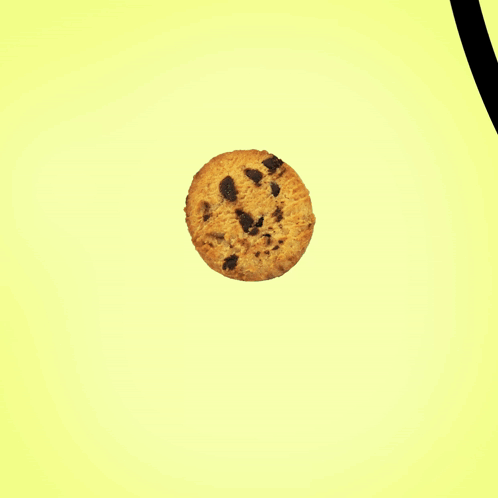 A Cartoon Hand Holding A Chocolate Chip Cookie GIF