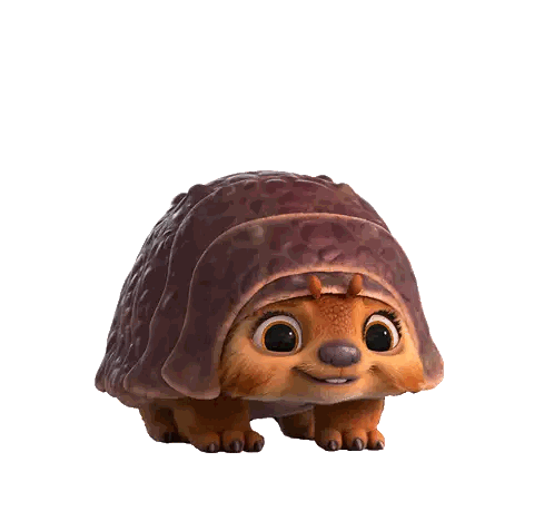 a cartoon hedgehog with a surprised look on its face