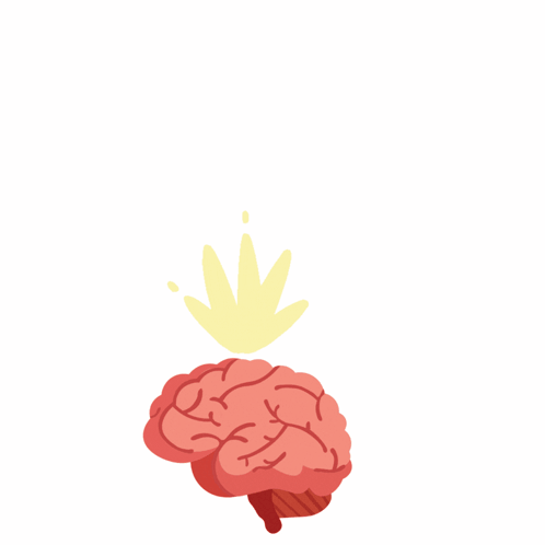 A Cartoon Illustration Of A Brain Exploding With A Flame Coming Out Of It GIF