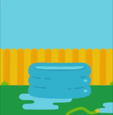 A Cartoon Illustration Of A Cannonball With A Hose Attached To It GIF
