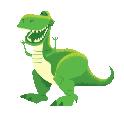 a cartoon illustration of a dinosaur with its mouth open
