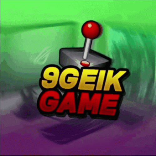 A Cartoon Illustration Of A Game Controller With The Words " 9Geek Game " Below It GIF