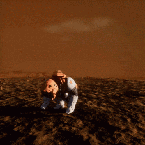 A Cartoon Illustration Of An Astronaut With The Words Are You Ready Above Him GIF