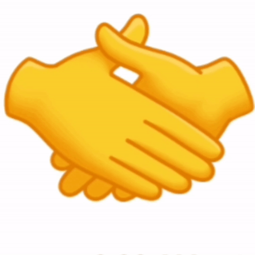 A Cartoon Illustration Of Two Hands Shaking Each Other GIF