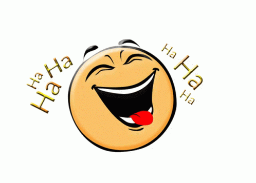 A Cartoon Laughing Face With The Words Ha Ha Ha Surrounding It GIF