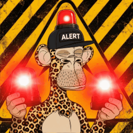 A Cartoon Leopard Wearing An Alert Hat Holds Two Red Lights GIF