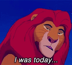 A Cartoon Lion Says I Was Today GIF