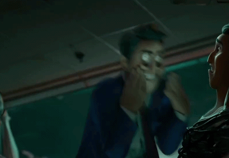 A Cartoon Man In A Suit And Tie Is Screaming GIF