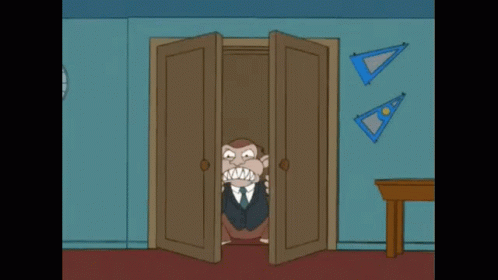 A Cartoon Monkey Is Holding A Book Called The Watchtower GIF
