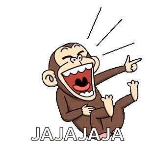 A Cartoon Monkey Is Laughing And Pointing At Something With Its Mouth Open . GIF