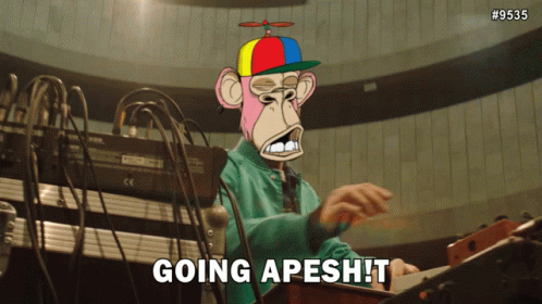 A Cartoon Monkey Is Playing A Keyboard And Says Going Apesh GIF
