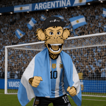 a cartoon monkey wearing a argentina jersey number 10