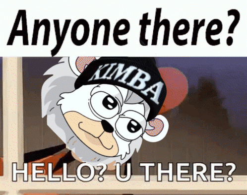 a cartoon monkey wearing a kimba hat says hello