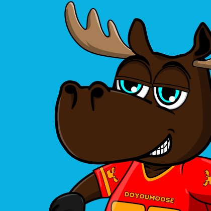 A Cartoon Moose Wearing A Doyoumoose Jersey GIF