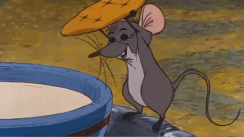 A Cartoon Mouse Is Drinking Milk From A Barrel GIF