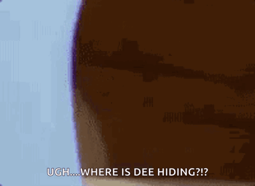 A Cartoon Mouse Is Hiding Behind A Wall And Says Ugh Where Is Dee Hiding ? GIF