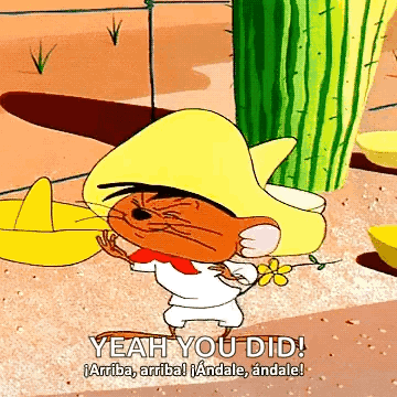 A Cartoon Mouse Says Yeah You Did GIF
