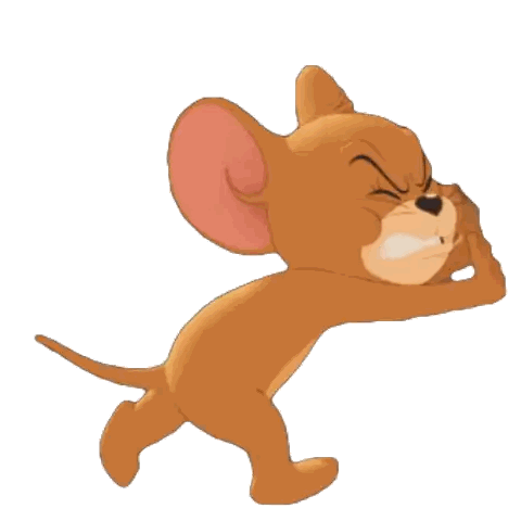 a cartoon mouse with a very angry look on his face is running