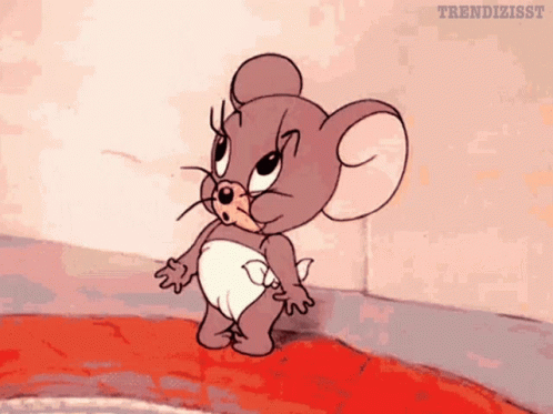 A Cartoon Mouse With The Word Trendizisst On The Bottom Of The Image GIF