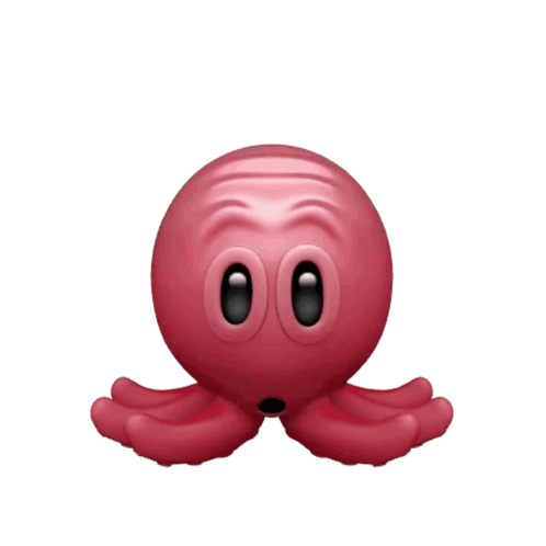 a cartoon octopus with a explosion coming out of its head