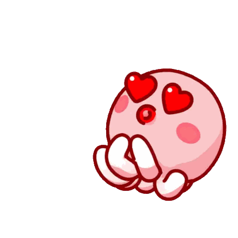 a cartoon octopus with hearts on its eyes