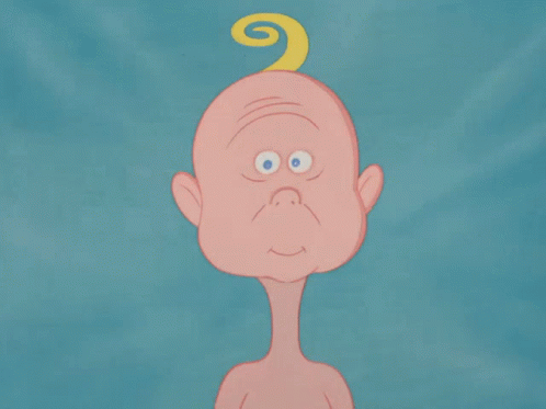 A Cartoon Of A Baby With A Spoon In Its Mouth GIF